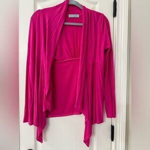 Open front lightweight cardigan - Chris & Carol - Large - Pink